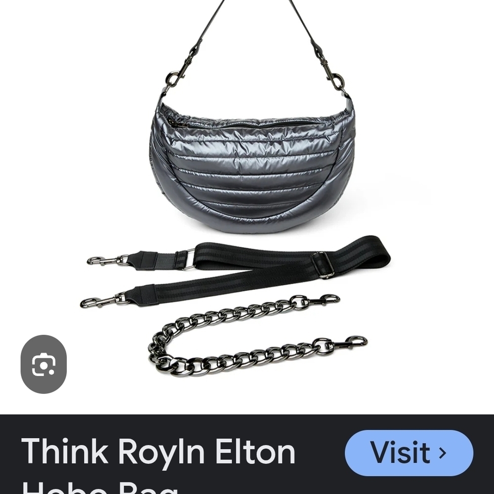 THINK ROYLN Elton Hobo Black Belt Bag with Zipper Closure - Picture 3 of 4